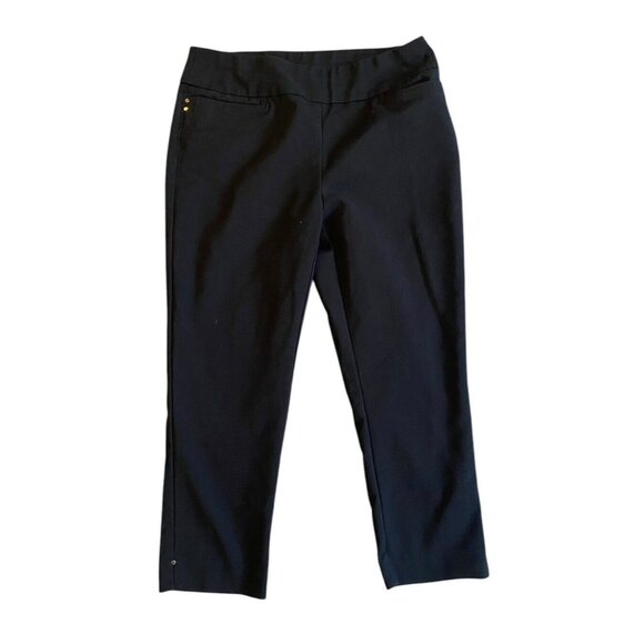 Chicos Womens Fabulously Slimming Black Crop Pants Pull On Stretch Size 0 US S 4 - Picture 1 of 6
